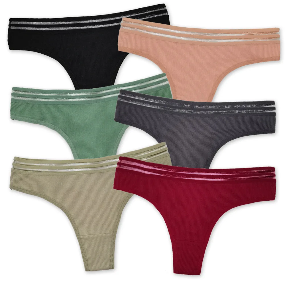 

12Pcs/Lot Cotton G-string Women Panties Sexy Ladies Thong Underwear Lingerie Femme T-Back Underpants Low-Rise Knicker M-XL