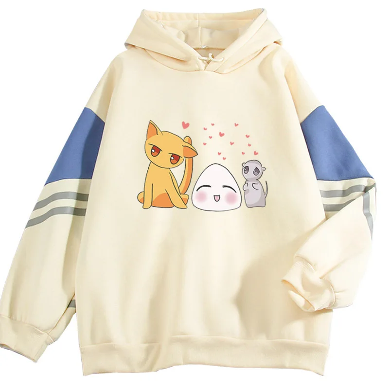 

Kawaii Anime women's hoodie Fruits Basket Chibi Animals Korean version color-blocking Harajuku personality top women