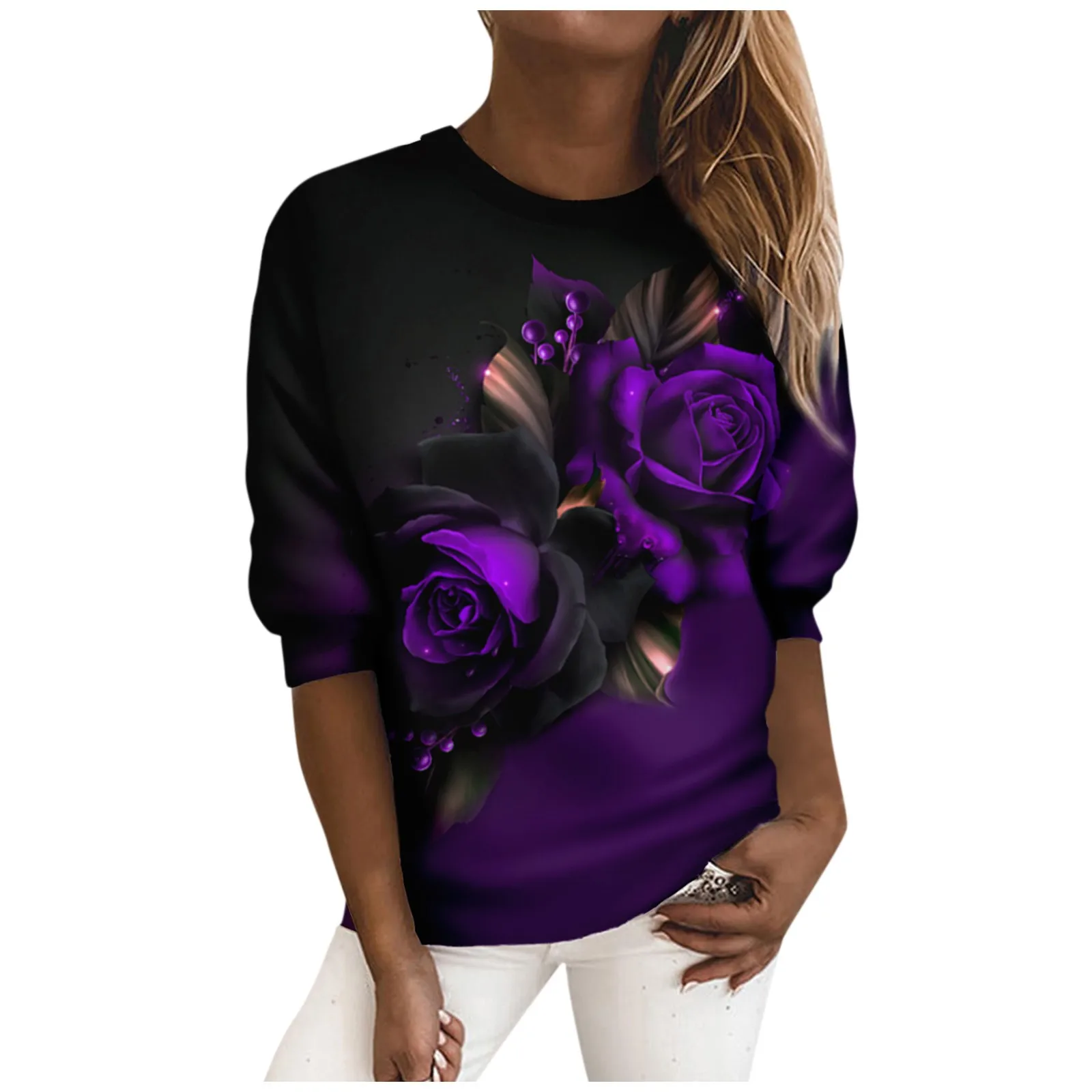 

Новые толстовки с 3d рисунком, свитшоты для женщин, повседневный пуловер с длинным рукавом, свитшоты, пуловер, женская уличная одежда Y2k, Хара...