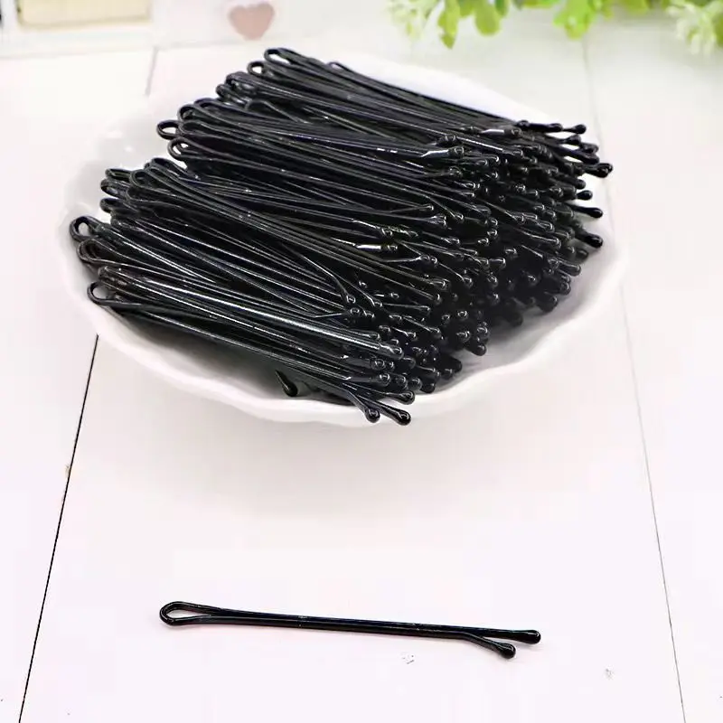 100 шт. коричневые шпильки для волос черные невидимые волнистые заколка-Пряжка