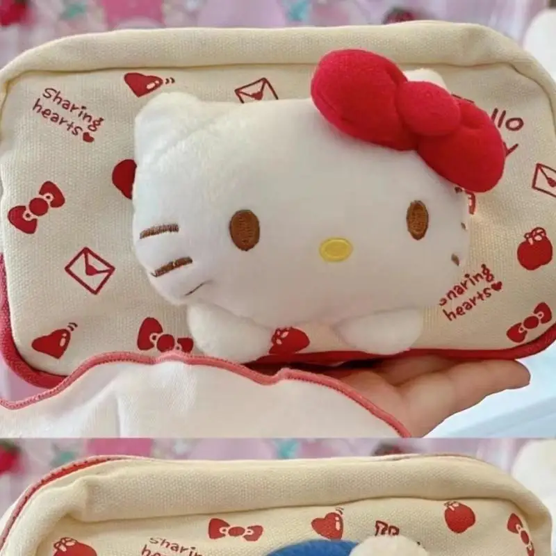 

Sanrio канцелярская коробка Kawaii мультфильм Hello Kitty высокое качество внешнего вида большая емкость аниме косметичка Сумка для хранения детский подарок