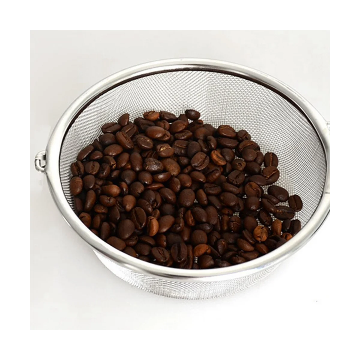 Фильтры для кофе сетка жарки из нержавеющей стали с деревянной ручкой дома