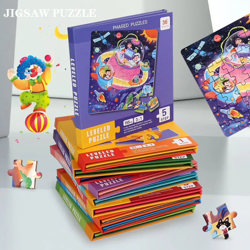 

Kids Magnetic Puzzle Cartoon Advance Education Jigsaw Book 3 in 1 Baby Learn EducationalGames Puzzles Toys for Children Gifts