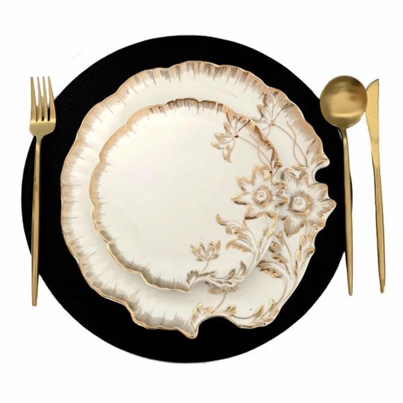 

Ceramic Luxury Table Dinner Plate Sets Food Oriental Modern Camping Full Dishes Serving Pratos De Jantar Kitchen Tableware