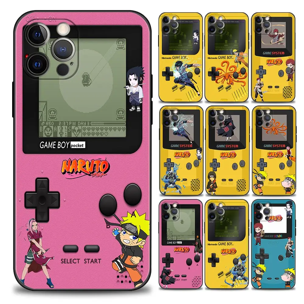 

GameBoy Japanese Anime Naruto Sasuke Phone Case for iPhone Apple 11 12 13 Pro Max 7 8 SE XR XS Max 5 5s 6 6s Plus Silicone Case