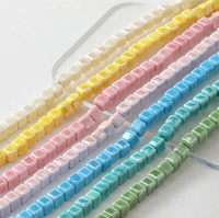 8mm cube shape ceramic bead colorful small square bead high quality diyjewerly making bracelet necklace earring