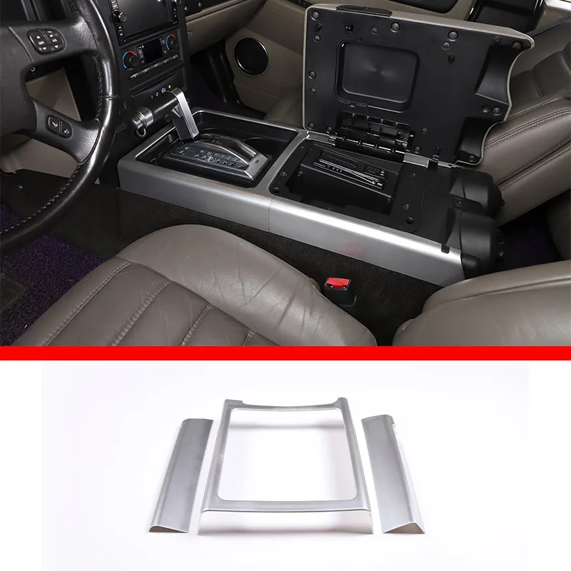 Для Hummer H2 2003-2007 ABS серебряная рамка для автомобильной приборной панели, кондиционера, выпускного отверстия, декоративная наклейка, аксессуары для интерьера автомобиля