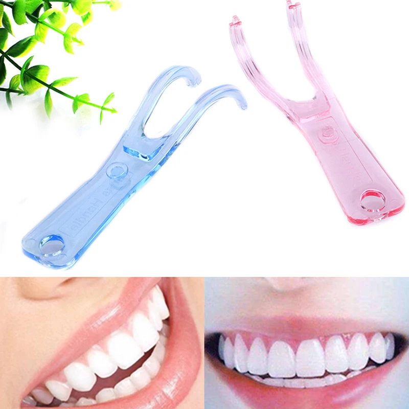 

1Pc Dental Floss Holder Random Color Aid Oral Picks Teeth Care Interdental Convenient Durable Teeth Cleaning