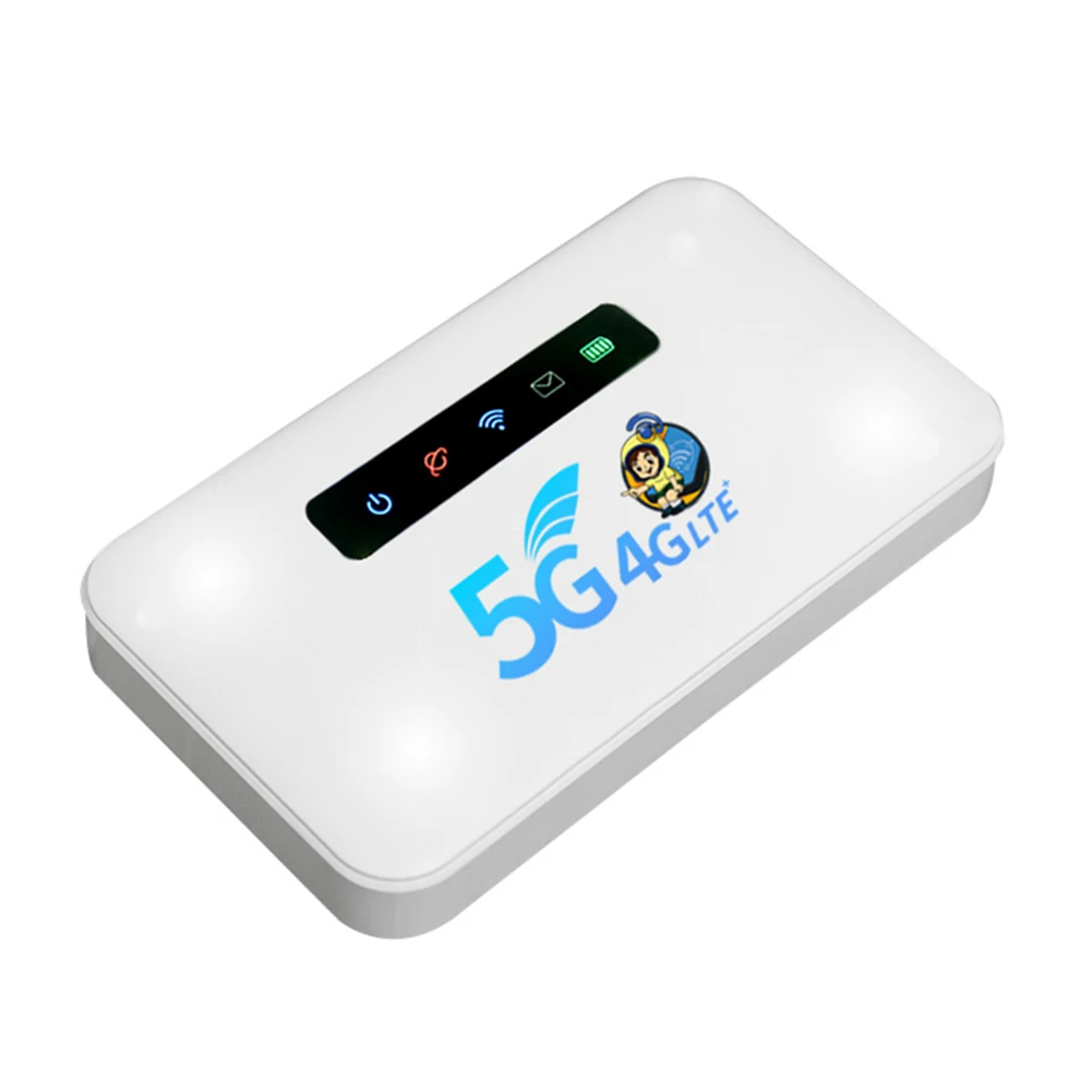 

4G Карманный Wi-Fi роутер, портативная Мобильная точка доступа Wi-Fi CAT4 150 Мбит/с, аккумулятор 2600 мАч со слотом для SIM-карты для путешествий на открытом воздухе
