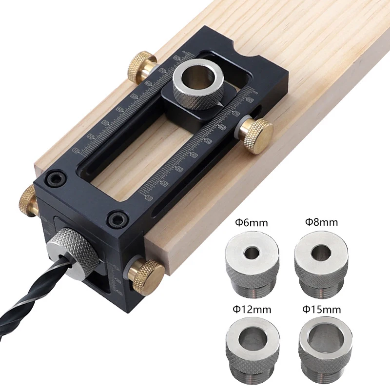 

Woodworking 2 In 1 Drill Puncher Locator Cross Oblique Flat Head Puncher Screw Jig Bed Cabinet ScrewS Punch Locator Household
