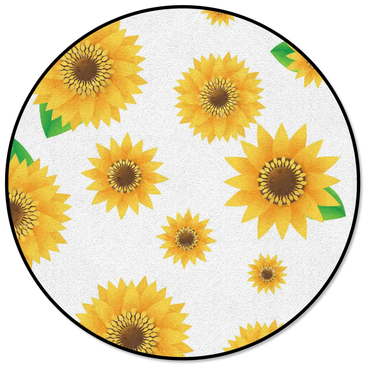 

Flower Watercolor Sunflower Carpets For Living Room Carpets For Bed Room Large Bedroom Decor Circle Rug Area Rug Large
