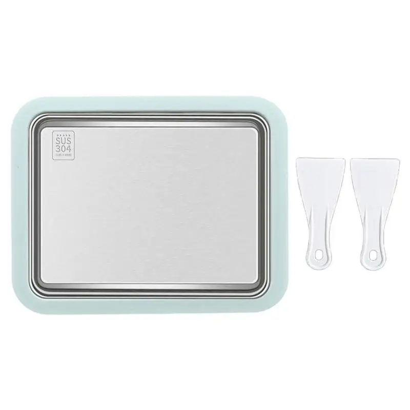 

Машина для жарки мороженого маленькая ручная роликовая пластина для быстрого мороженого портативный плоский лоток из нержавеющей стали для мороженого