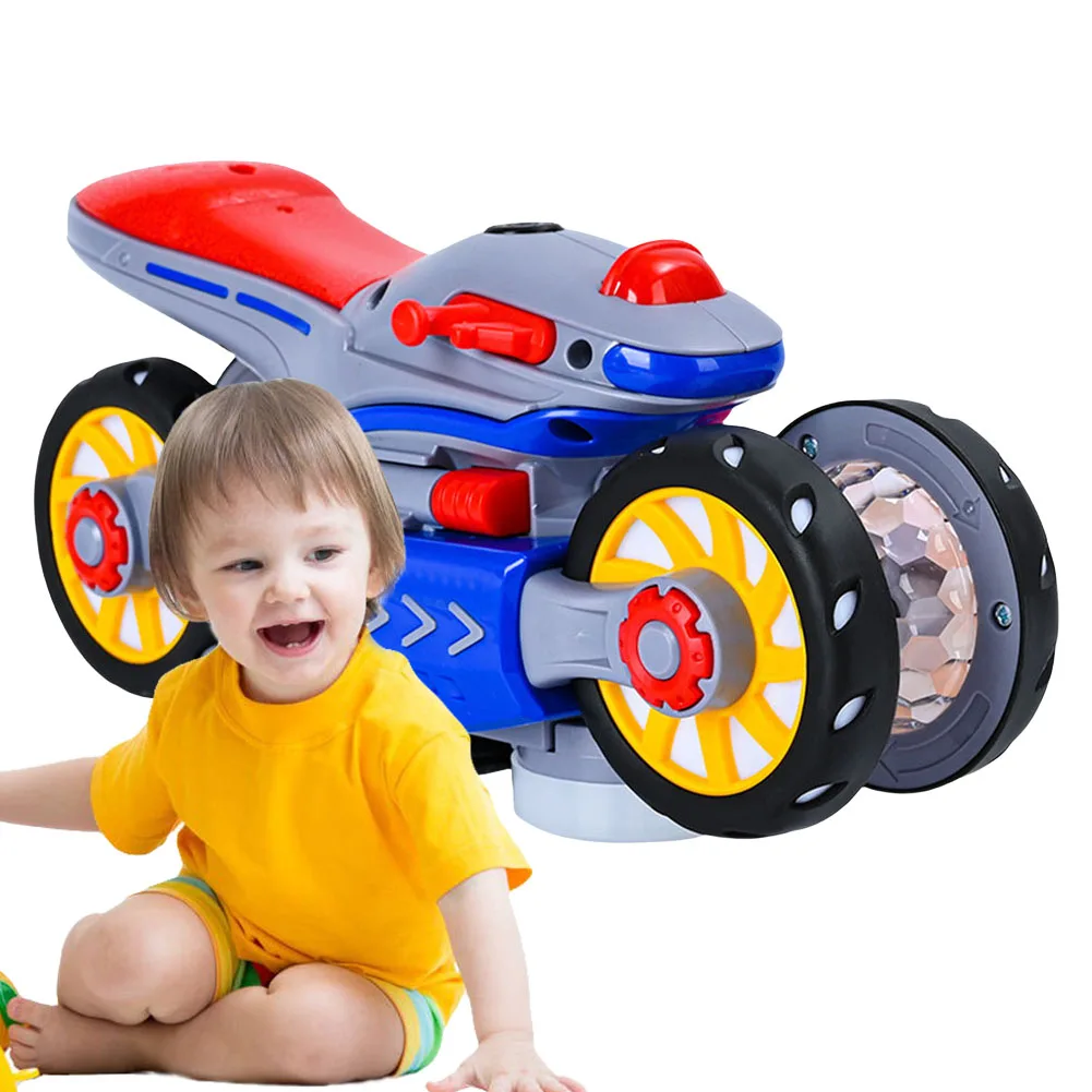 Модель мотоцикла с автоматически вращающимися колесами со светодиодной