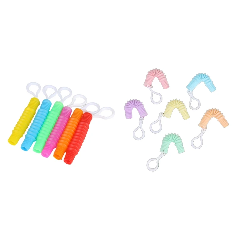 

Transform Popping Pipe Decompression Toy Fidget Keychain Tube Stretching & Twisting Auditory Sensory Therapy for Autism