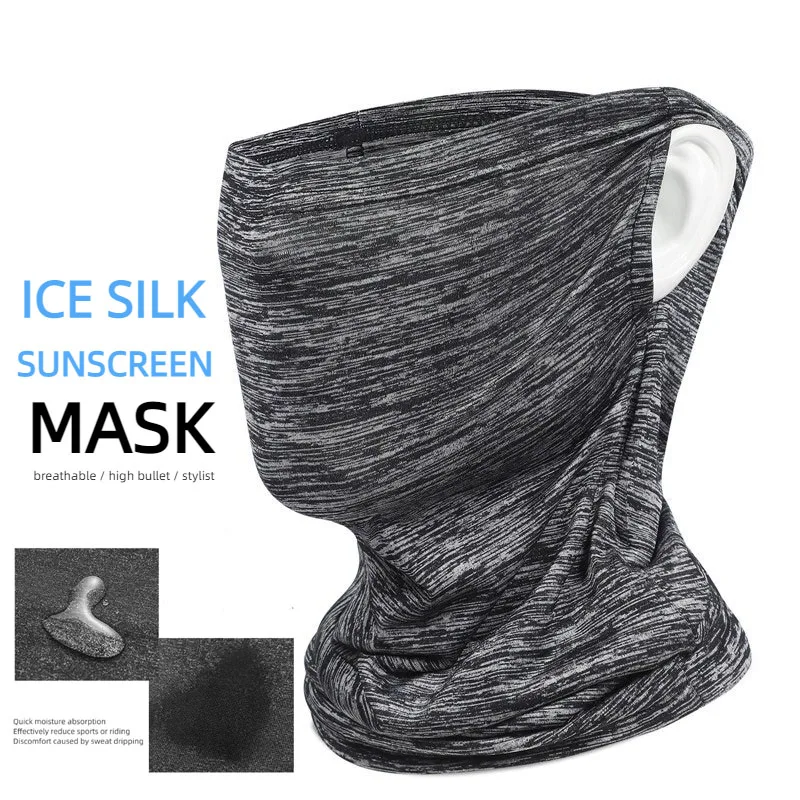 

Летняя велосипедная Шейная гетра Ice Шелковый, с УФ-защитой кемпинговая Ушная петля чехол для лица спортивный шарф для бега Пылезащитная мужская женская маска для рыбалки