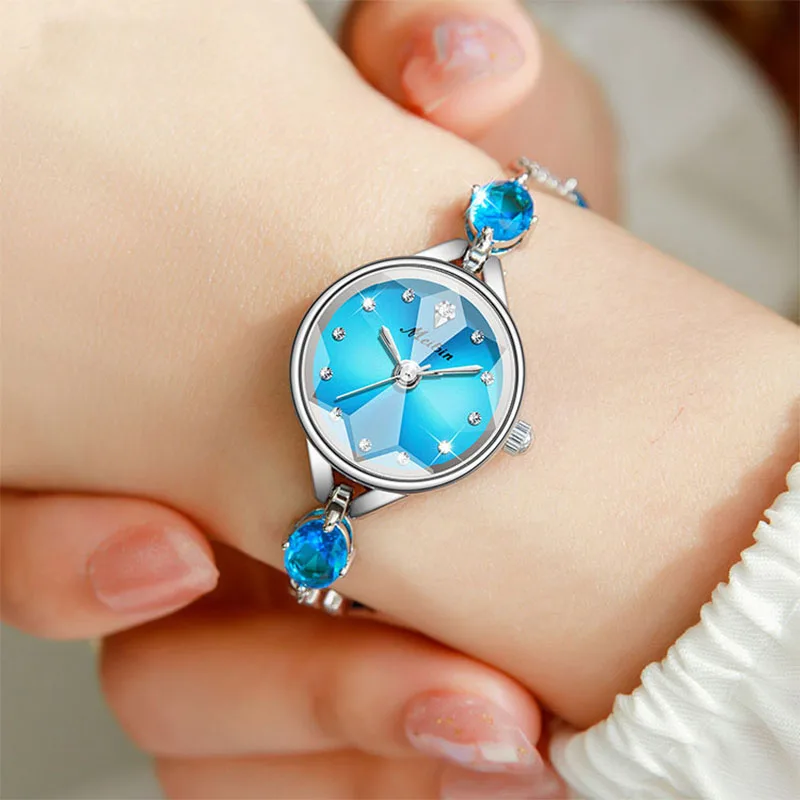 Женские часы бренда светильник Роскошные ювелирные изделия браслет