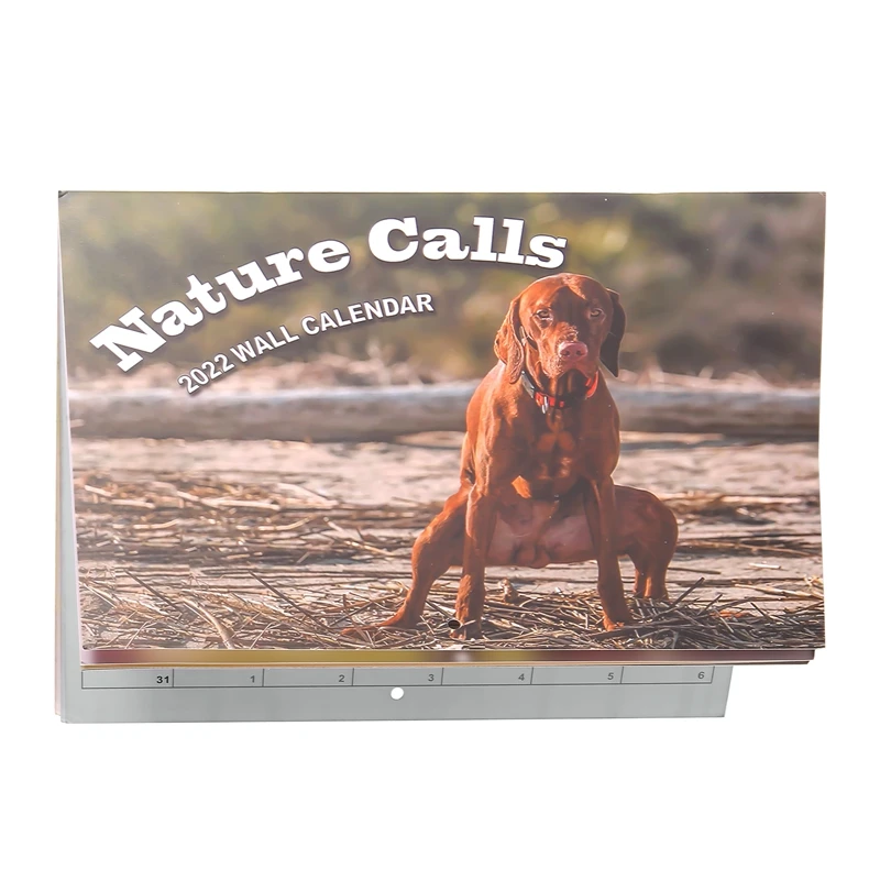 

2022 Calendar - Pooping Dogs Wall Calendar, Funny Calendar Gifts,Perfect 2022 Calendar For White Elephant Gifts Funny