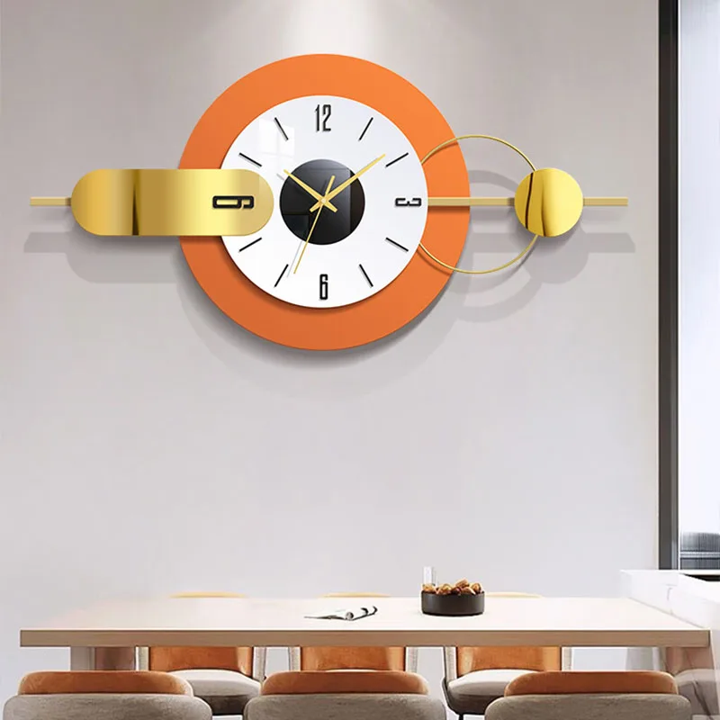 

Large Wall Clock Modern Design Home Decor Luxury Bathroom Silent Clock Mechanism Metal Wall Decor Horloge Murale Home Decor