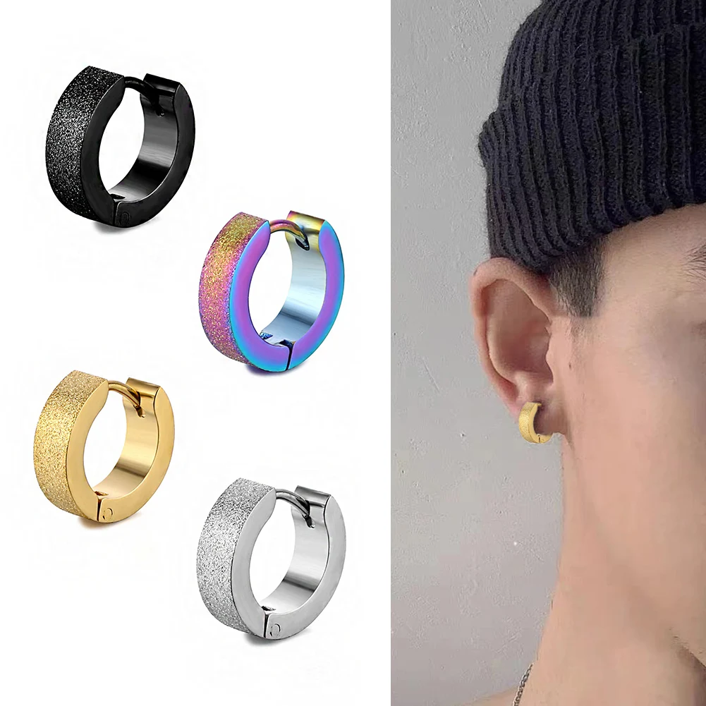 

1 Pc Ear Clip Non Piercing Earrings Fake Earrings For Mens/women Circle Round Earring Fashion Rock Style Jewelry Gift