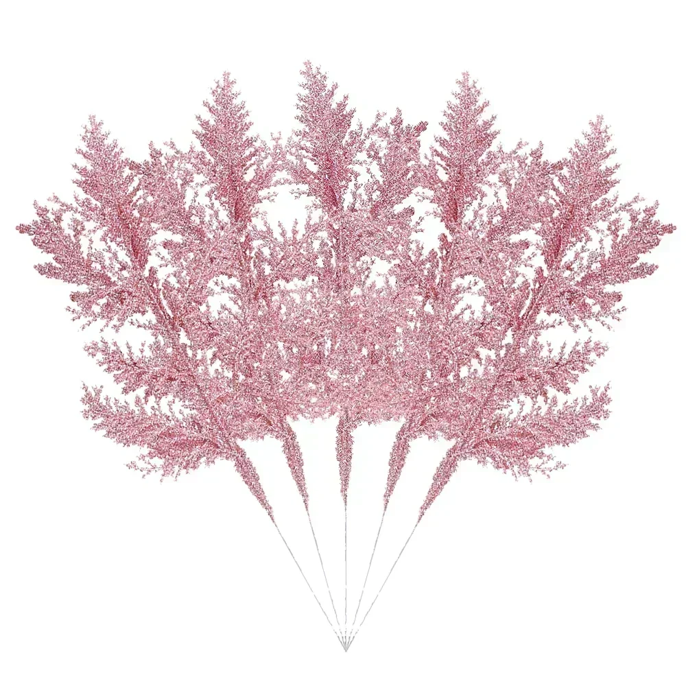 

Искусственные елочные ветки золотого цвета 5 шт.