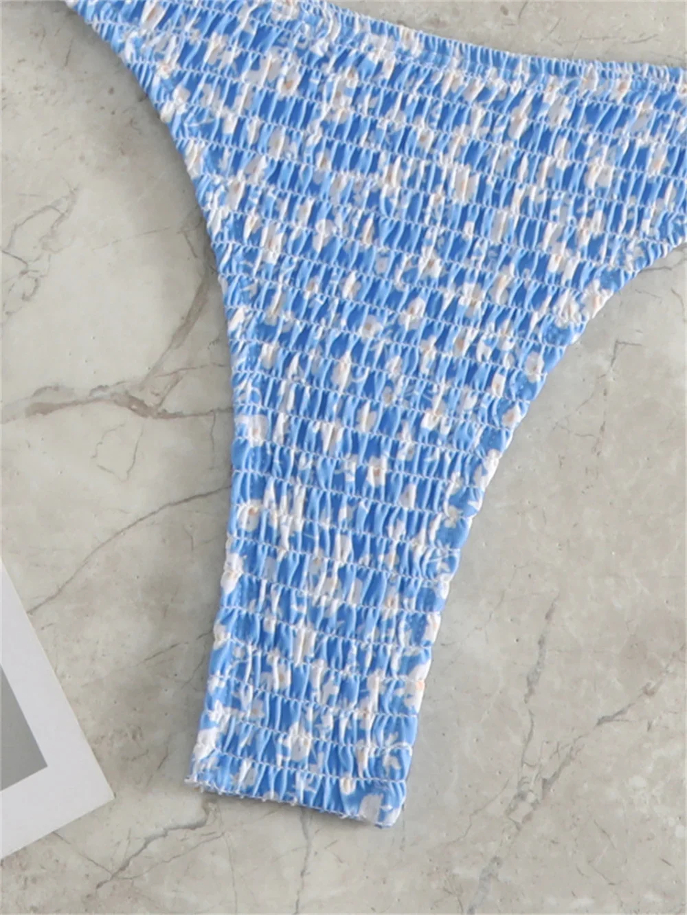 Милое бикини с цветочным принтом микро-стринги купальник открытой спиной