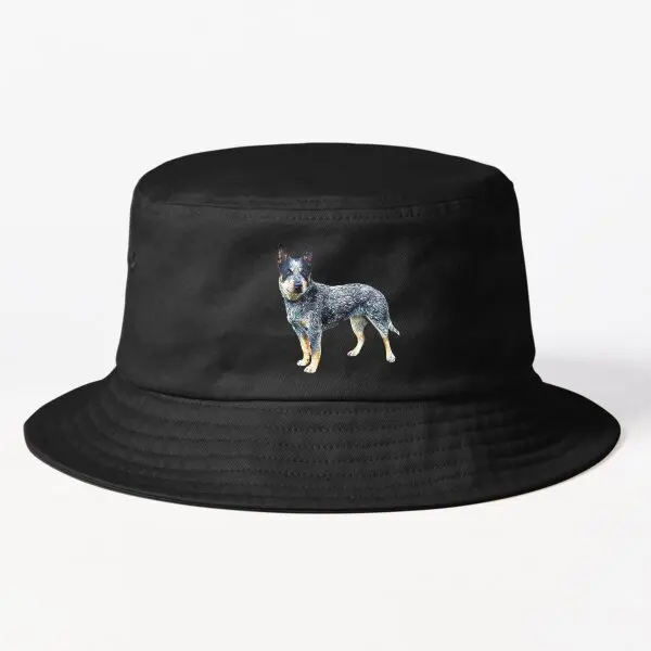 Blue Heeler Australian Cattle Dog Bucket  Bucket Hat Black Spring  Cheapu Sun Sport Fishermen Hip Hop Women Caps Fashion Fish