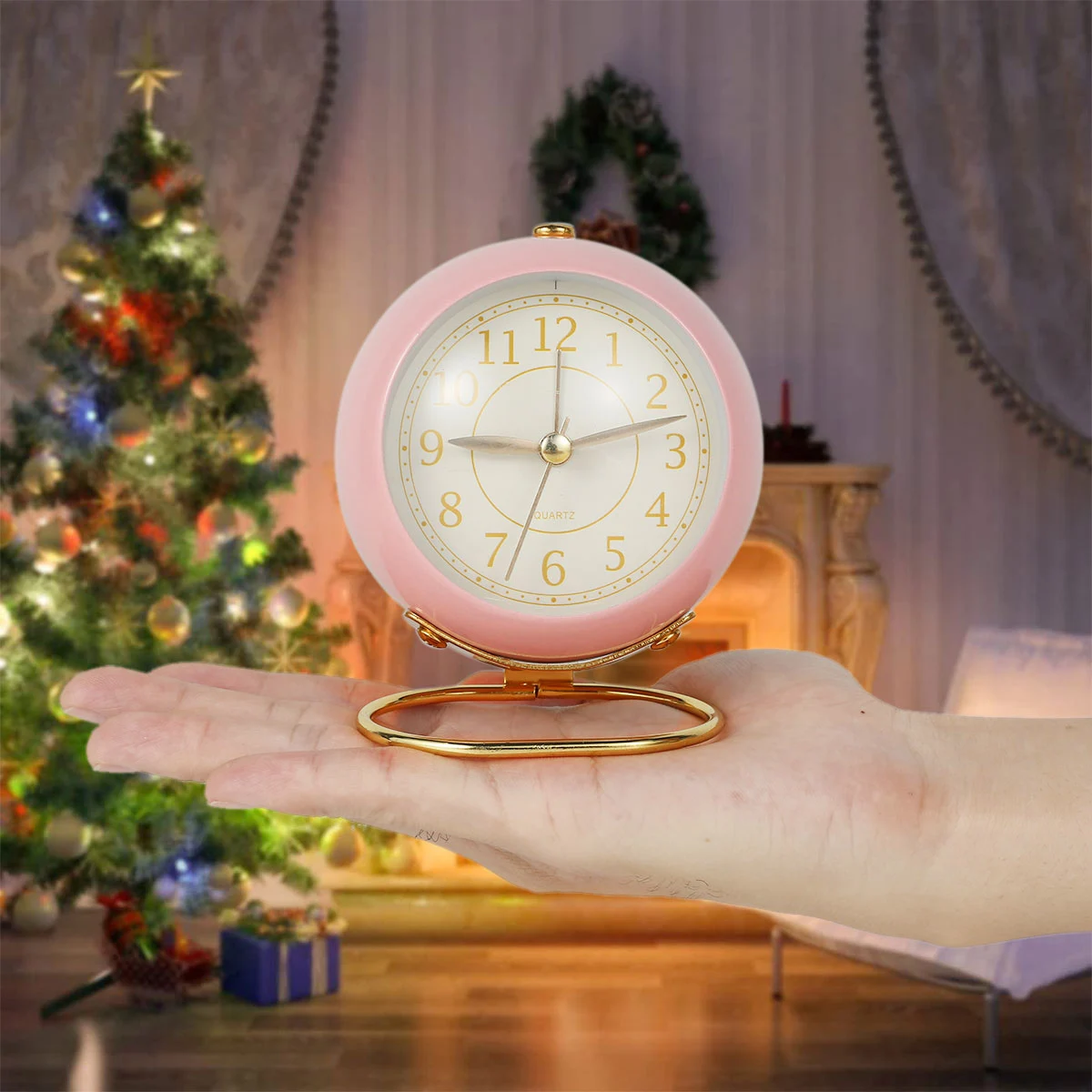 

L маленькие настольные часы на батарейках, настольные часы-будильник светильник кой, настольные часы, винтажные тихие, без тикания, аналогов...