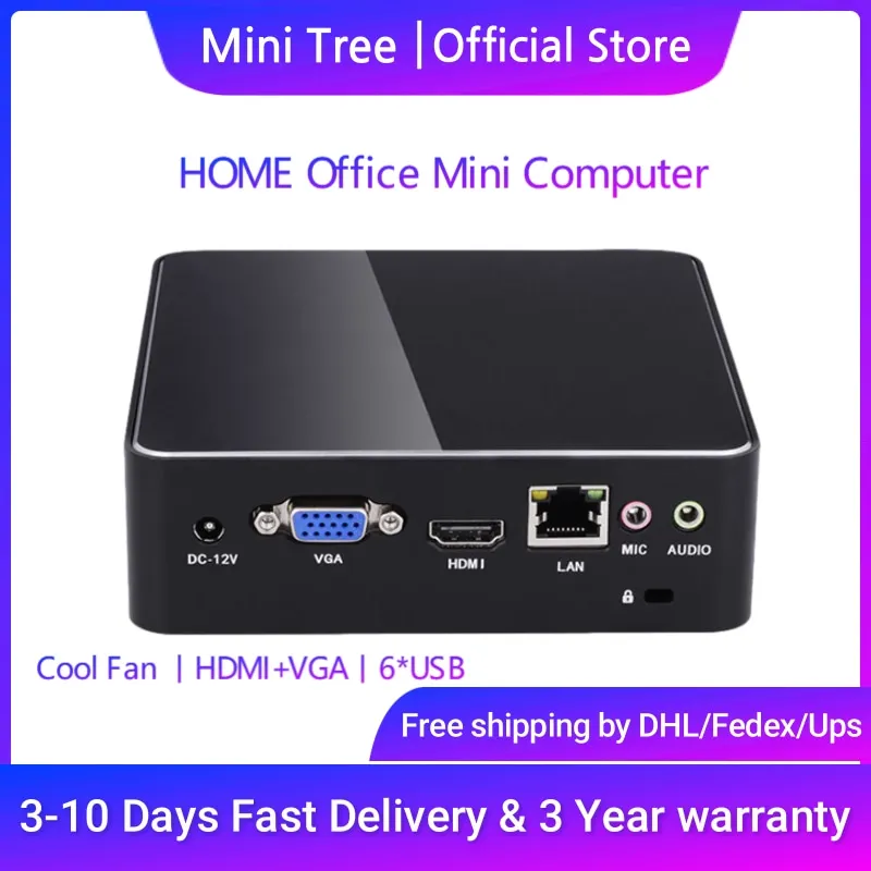 

MiniTree Cheap PC Intel Core i7 7567U i5 6267U 4200U i3 7167U Micro Office Home Desktop Computer HD VGA WiFi With Fan