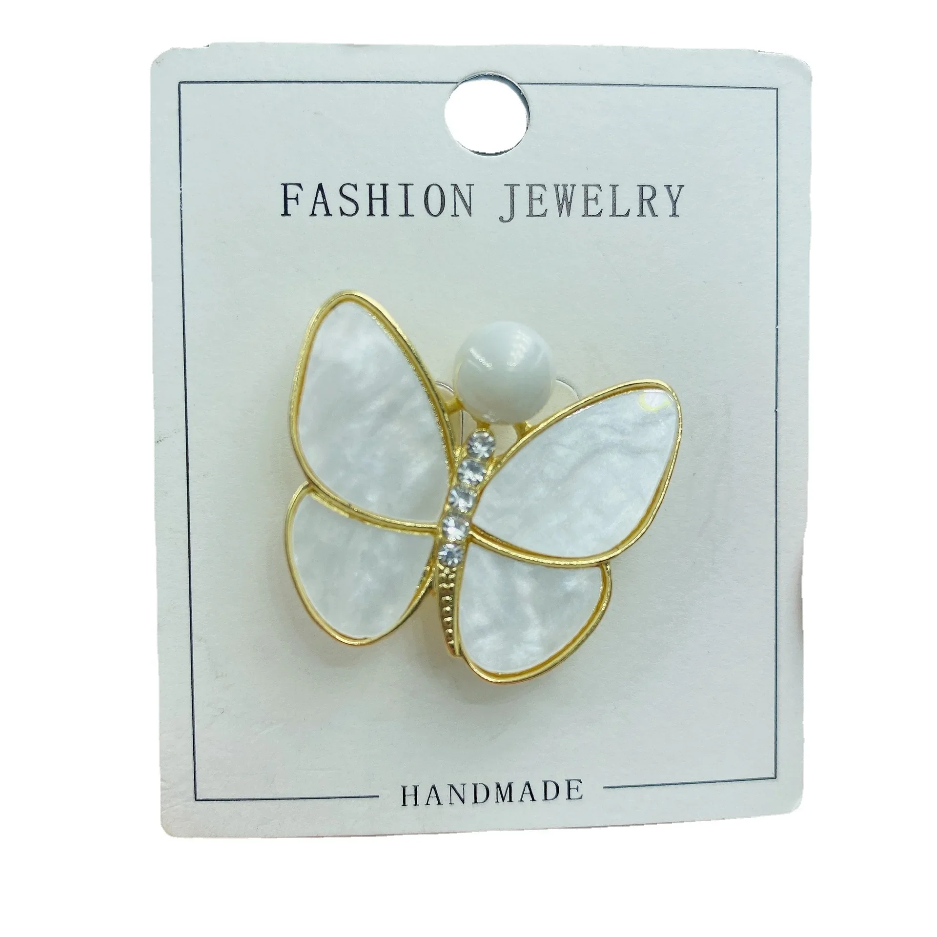 Новый нишевый дизайн европейский стиль украшенная бабочкой брошь на груди сплав