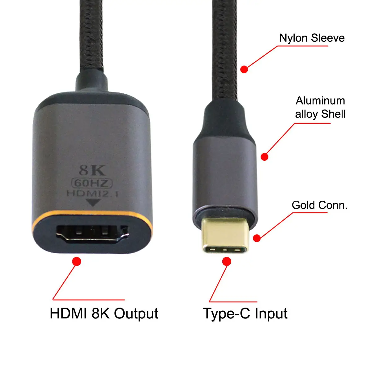 

CY дисплей 8K 60HZ UHD 4K HDMI монитор для мужчин USB4 USB-C to Female HDMI 2.0 кабель Type-C источник
