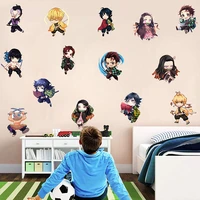 cartoon demon slayer figure wall stickers childrens room graffiti decoration birthday party background decor kids holiday gifts