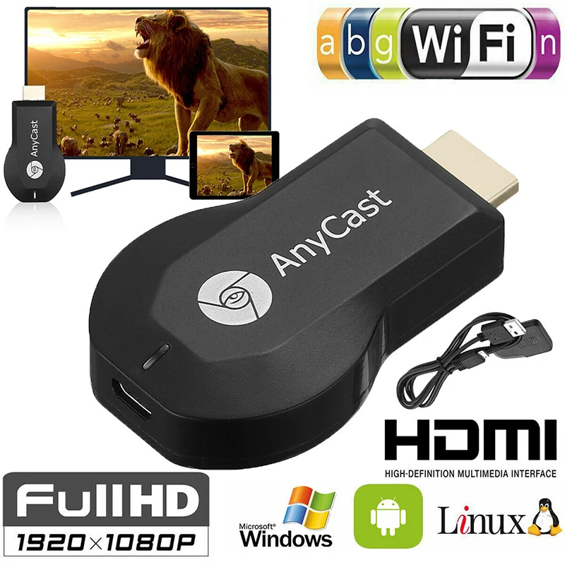 

AnyCast M12 Plus WiFi приемник Airplay дисплей Miracast HDMI TV DLNA 1080P