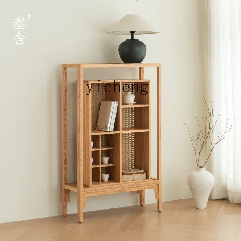 Современная витрина из цельного дерева красного дуба ZZ новый китайский чайный