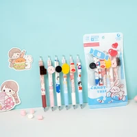 6pcs candy tale gel pens set cute chocolate cookies decoration black color ink writing gift office school a7134