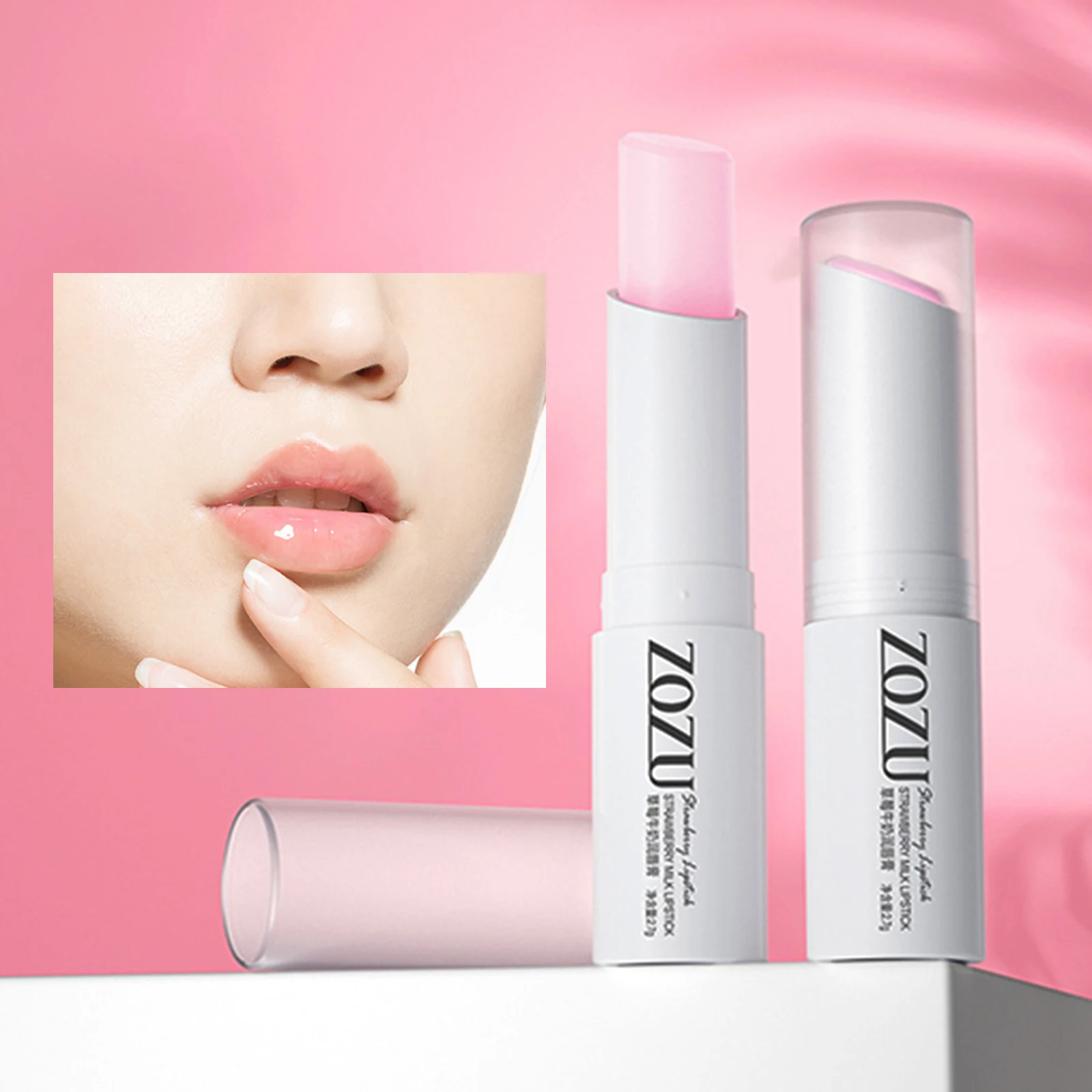 

Moisturizing Lip Balm Long Lasting Lip Gloss Strawberry Lipstick Skin Care Lip Care Portable Lip Balm Makeup Moisture Cosmetics