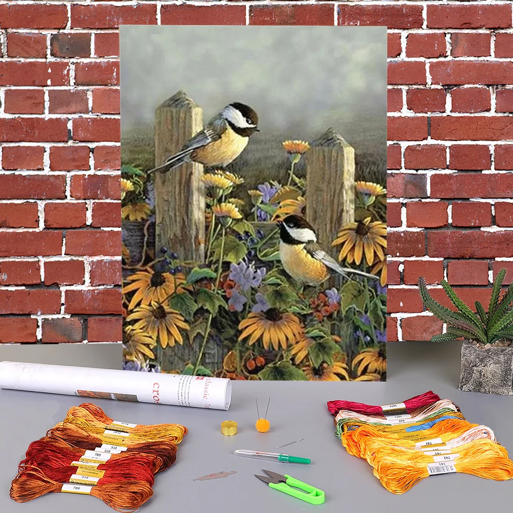 

Animal Bird Printed Canvas 11CT Cross Stitch Embroidery Complete Kit DMC Threads Sewing Hobby Knitting Painting Needle Sales