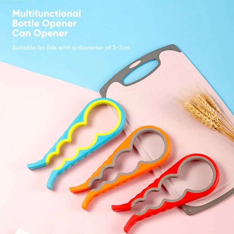 

4 в 1, Многофункциональный пластиковый Открыватель для бутылок