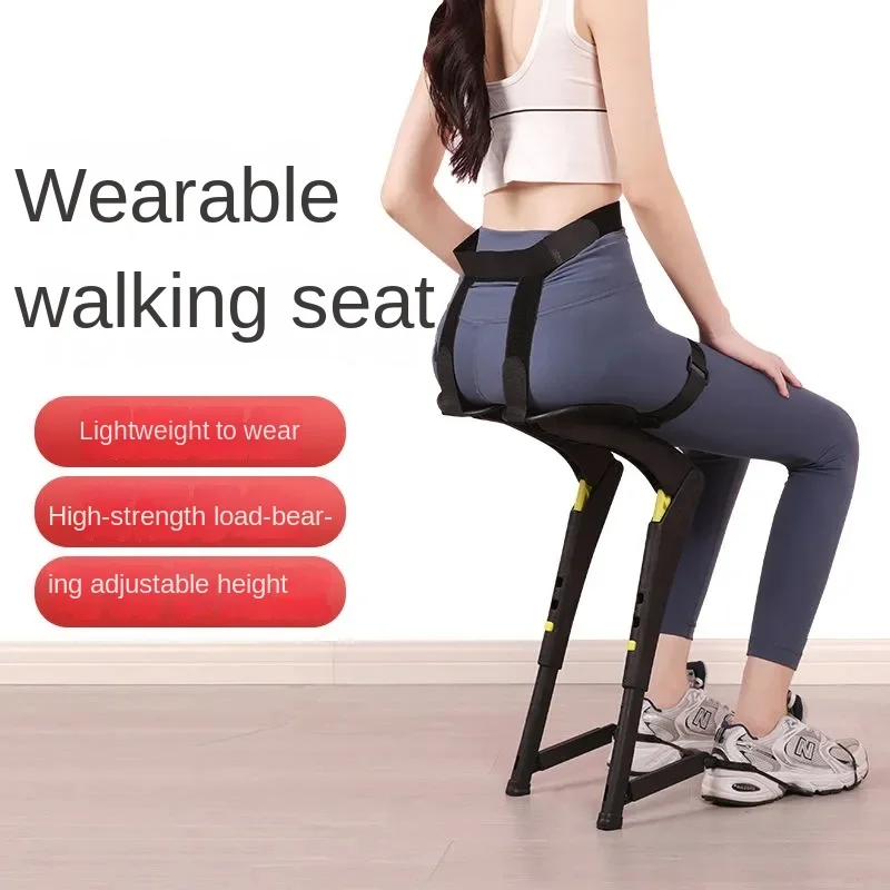New Chairless Chair Wearable Fishing Tool Standing worker's Seat Carriable Bench Foldable Stools