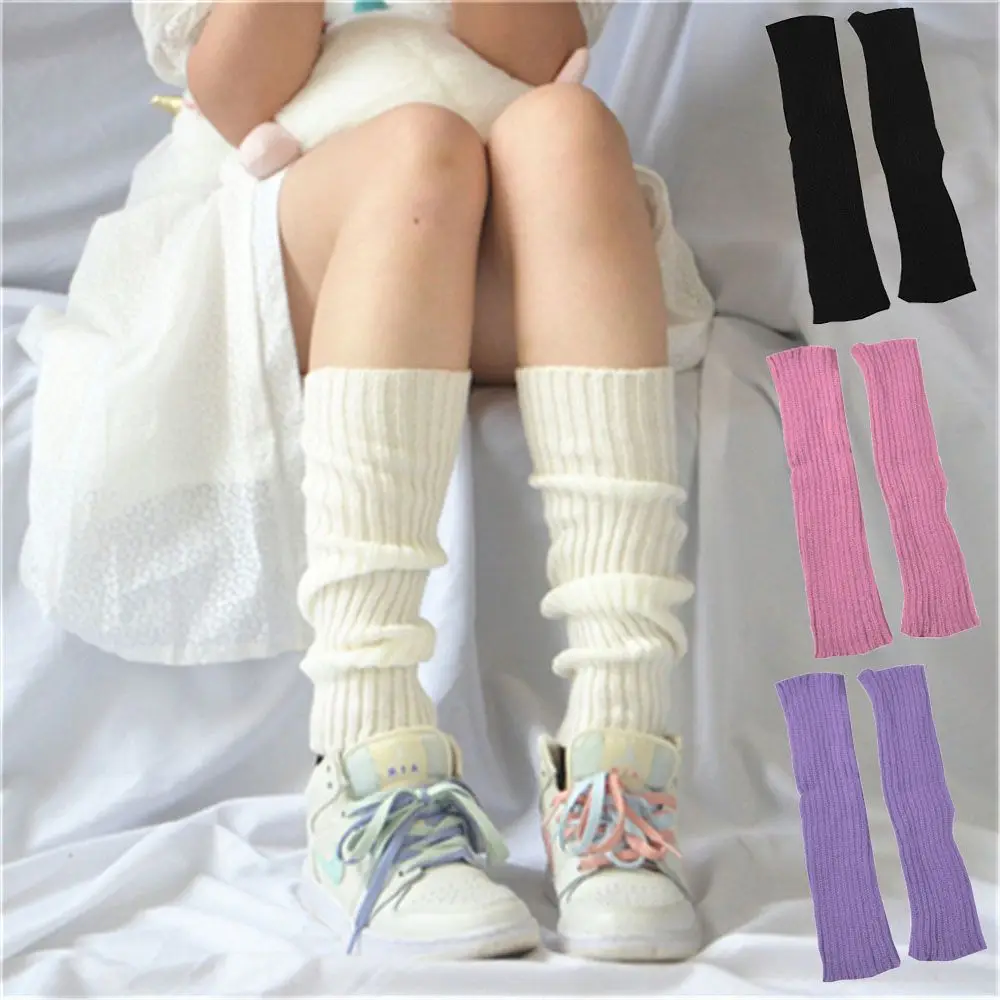 

Knitted Wool Calf Socks Leg Warmers Thigh Protector Stretchable Leggings Furry Ankle Ballet Accessories