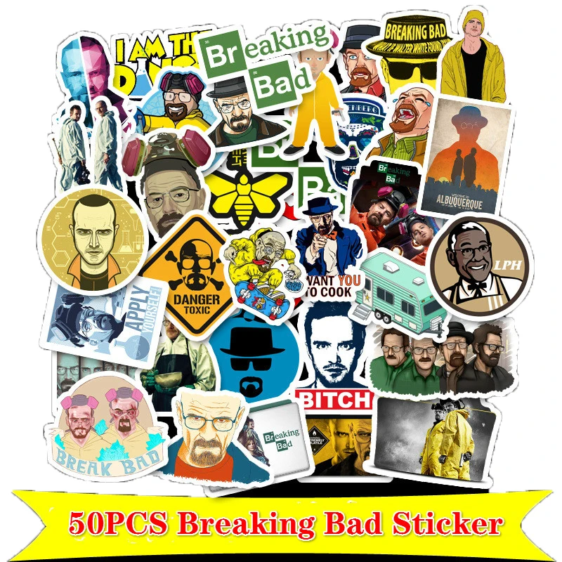 

10/50Pcs Cool Tv Show Breaking Bad Stickers for Luggage Trolley Case Skateboard Laptop Waterproof Personality Graffiti Sticker