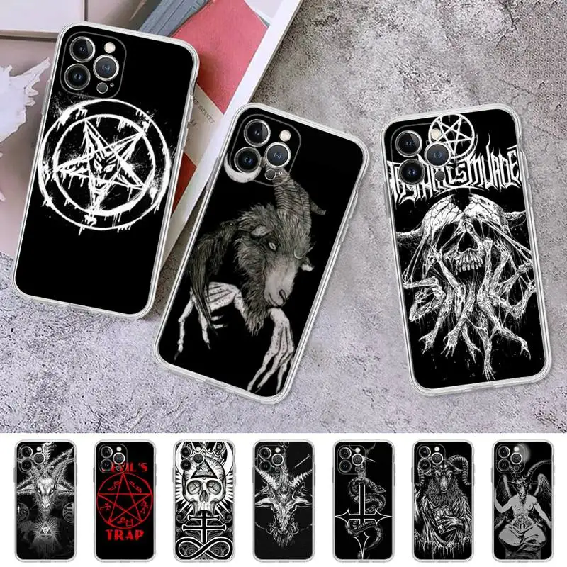 

RuiCaiCa Devil Satan Phone Case For iPhone 8 7 6 6S Plus X SE 2020 XR XS 14 11 12 13 Mini Pro Max Mobile Case
