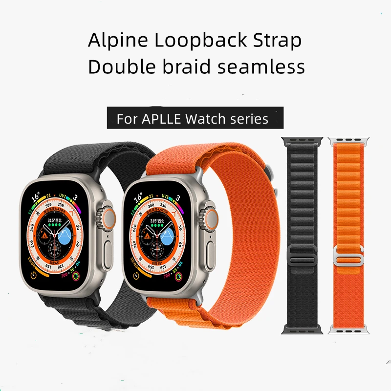 

Ремешок нейлоновый для Apple watch band 49 мм 44 мм 40 мм 42 мм 38 мм 41 мм 45 мм, браслет для смарт-часов iWatch Series 8 3 5 se 6 7 Ultra