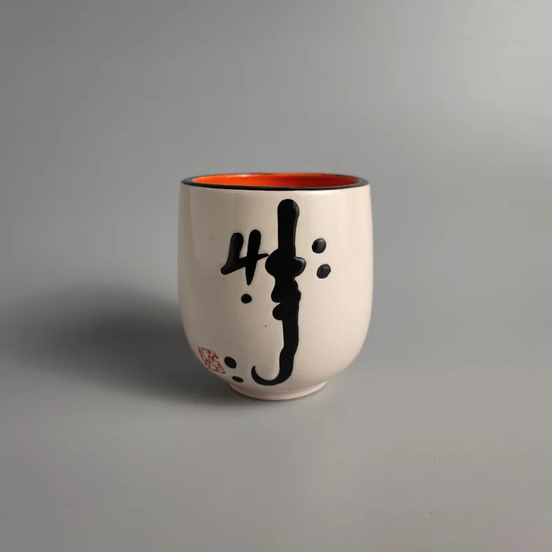 

Ceramic tableware Japanese-style retro lacquer ware teacups soup swallow cups Japanese restaurant cups