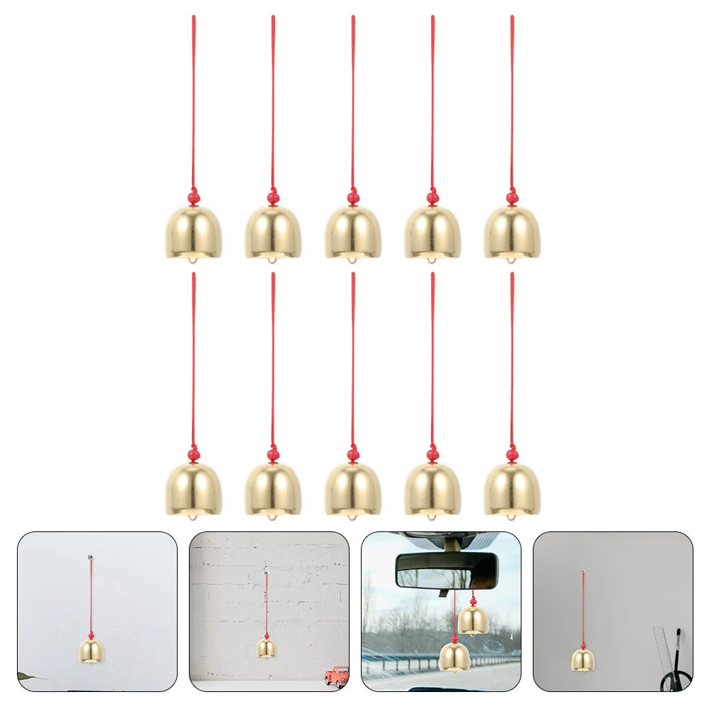 

10Pcs Anti-theft Copper Bell Hanging Wind Chime Exquisite Copper Bell for Craft DIY Copper Bell