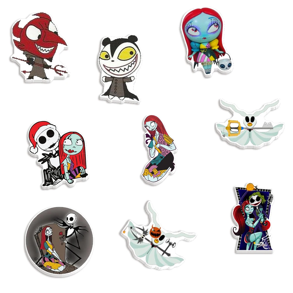 

10Pcs/lots Disney The Nightmare Before Christmas Flat Back Resin Cabochons Scrapbooking DIY Bow Craft Supplies Phone Decorations