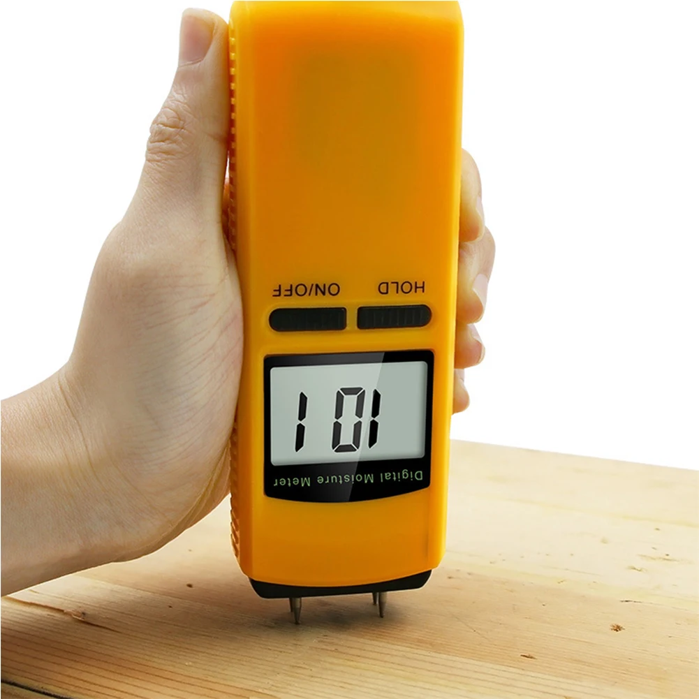 

Digital Humidity Tester Handheld Hygrometer Lumber Detector ABS with LCD Display Two Pins Portable for Wood Wall Concrete