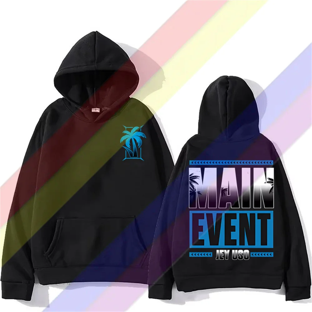 Herbst/Winter Neue Beliebte Wrestling Fans닥 Stil Jey Uso Schwarz Gedruckt Толстовка Straße Повседневная толстовка