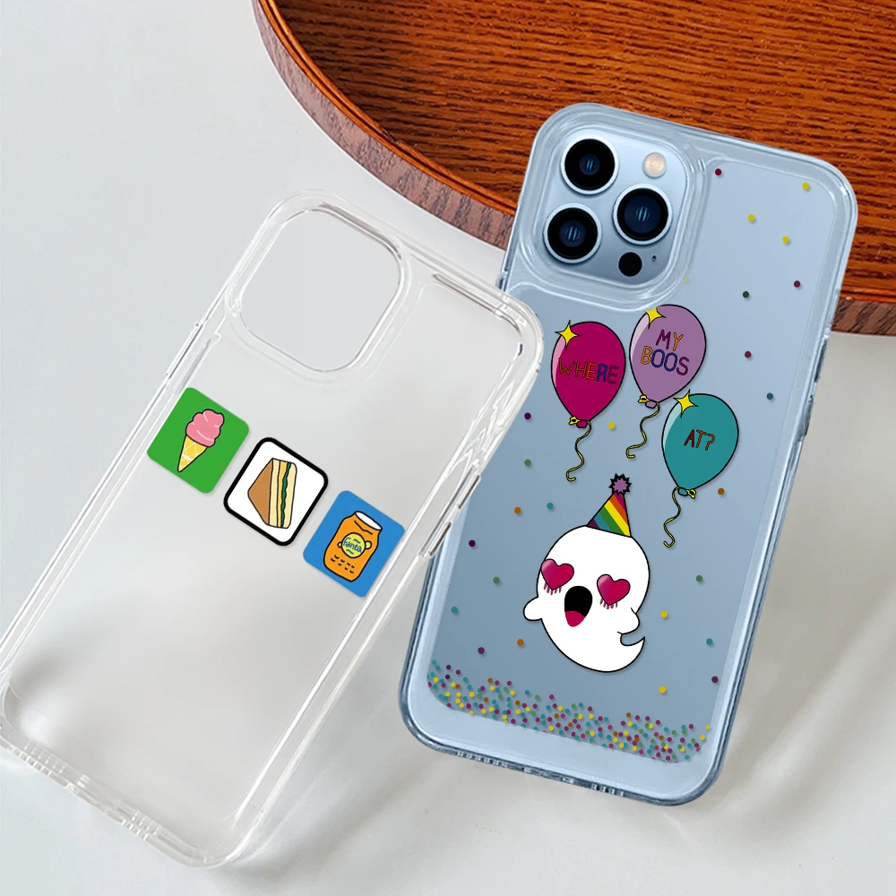 

Clear Shell Phone Case for iPhone 14 13 12 11 Pro Max Mini XS XR X Protection Back Cover for iPhone14ProMax Cartoon Fundas Capa
