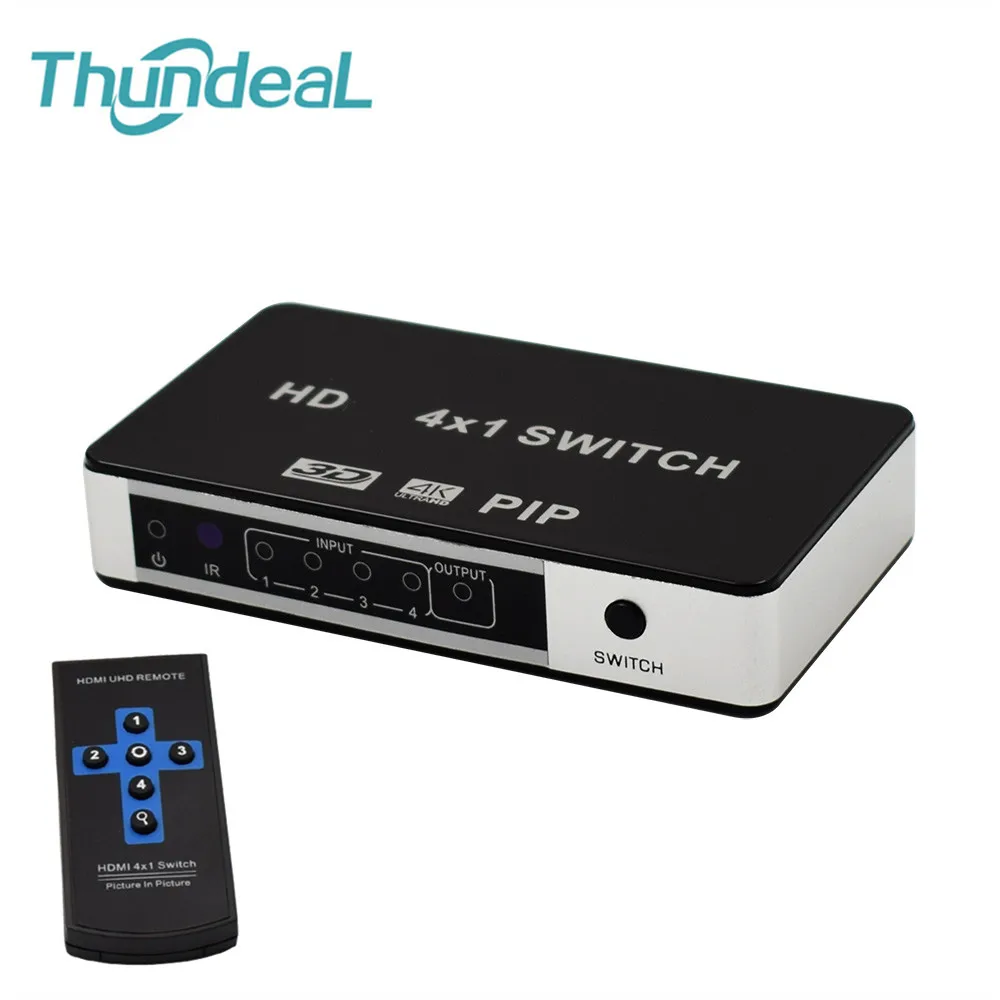 

Для PS3 PS4 переключатель PIP 4 к 1 HDMI переключатель HDMI PIP сплиттер переключатель 4K 3D HD 1080P видео с адаптером питания переменного тока пульт дистан...