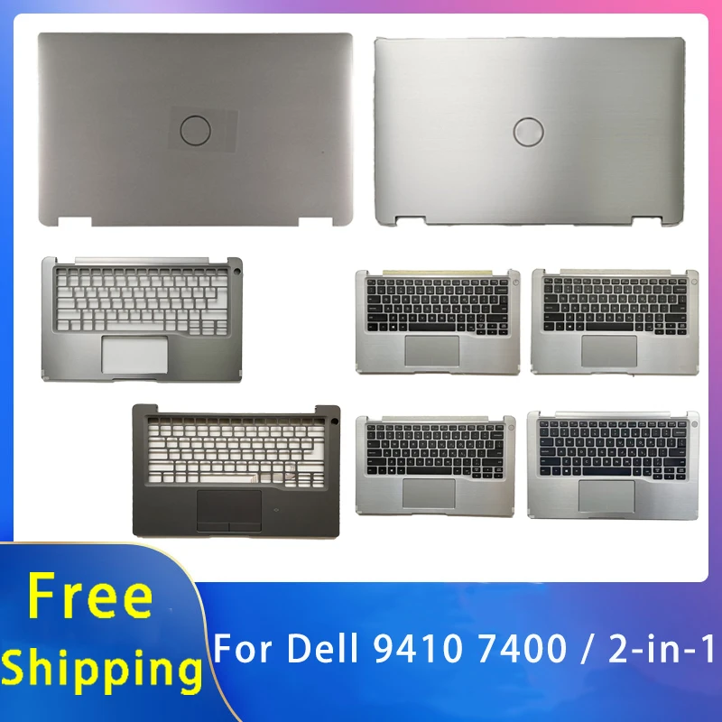 

New For Dell Latitude 9410 7400 2-in-1 Replacemen Laptop Accessories Lcd Back Cover With LOGO/Palmrest/Keyboard Silvery